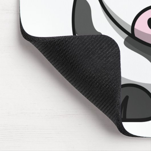 漫画おもしろいの牛かわいい動物 マウスパッド (コーナー)