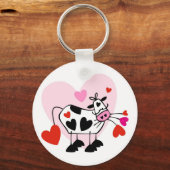 漫画おもしろいの牛不機嫌愛 キーホルダー (正面)
