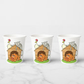 漫画おもしろいの犬の猫と鶏の犬小屋 紙コップ