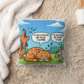 漫画おもしろいの犬、猫、マウス クッション (ブランケット)