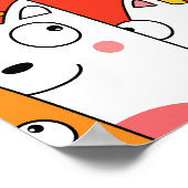 漫画おもしろいの猫グループ ポスター (角)