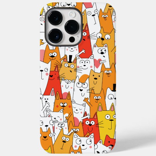 漫画おもしろいの猫グループ Case-Mate iPhoneケース (裏面)