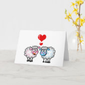 漫画おもしろいの羊結婚たち カード (黄色い花)