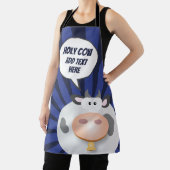 漫画おもしろいの聖い牛オールオーバープリントエプロン エプロン (インサイチュ)
