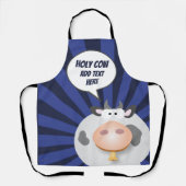 漫画おもしろいの聖い牛オールオーバープリントエプロン エプロン (正面)