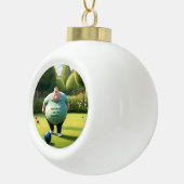 漫画おもしろいの芝刈り男 セラミックボールオーナメント (右)