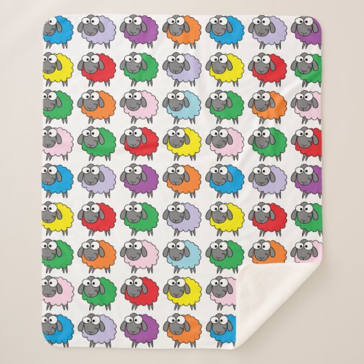 漫画おもしろいの虹の羊 シェルパブランケット (正面)