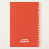 漫画おもしろいの表紙のパーソナライズされたレシピ手帳 ノートブック (裏面)