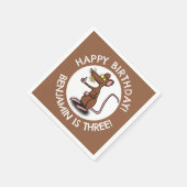 漫画おもしろいの誕生日をパーソナライズされた殴る スタンダードカクテルナプキン (角)