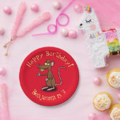 漫画おもしろいの誕生日をパーソナライズされた殴る ペーパープレート (パーティー)