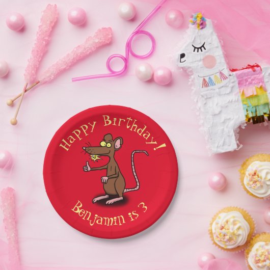 漫画おもしろいの誕生日をパーソナライズされた殴る ペーパープレート (パーティー)