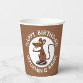漫画おもしろいの誕生日をパーソナライズされた殴る 紙コップ (裏面)