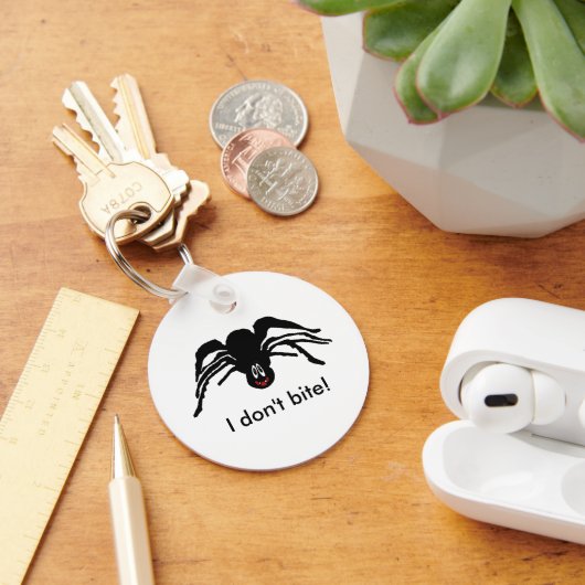 漫画おもしろいの黒スパイダーハロウィーンブラックウィドウ キーホルダー (デスク)