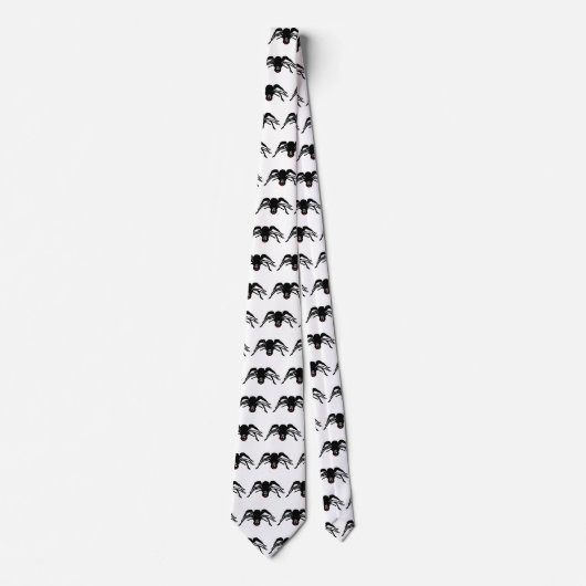 漫画おもしろいの黒スパイダーハロウィーンブラックウィドウ ネクタイ (正面)