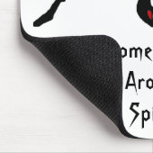 漫画おもしろいの黒スパイダーハロウィーンブラックウィドウ マウスパッド (コーナー)