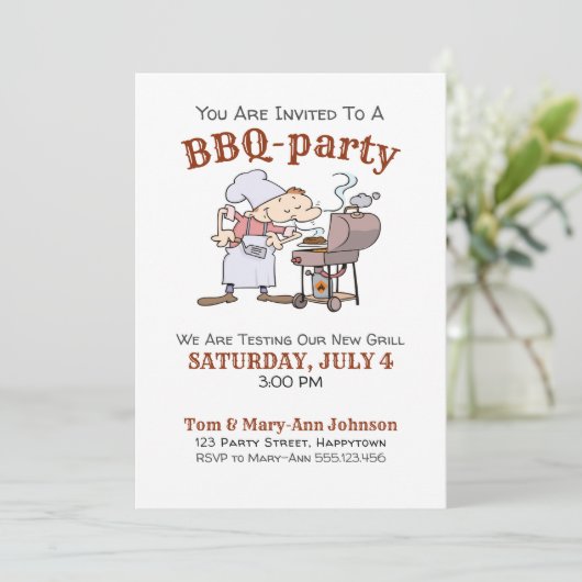 漫画おもしろいのBBQパーティー 招待状 (スタンド正面)