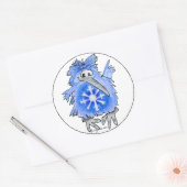 漫画おもしろいのKiwi Bird 6ラウンドステッカー ラウンドシール (封筒)