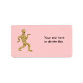 漫画おもしろいエジプトのミイラのピラミッドカスタム型 ラベル (正面)