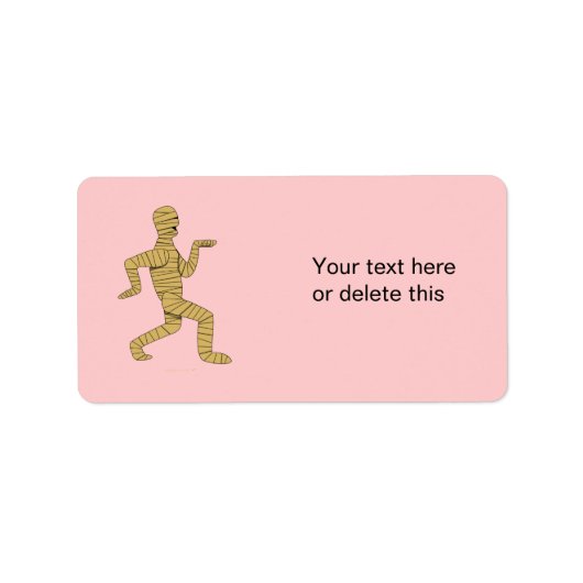 漫画おもしろいエジプトのミイラのピラミッドカスタム型 ラベル (正面)