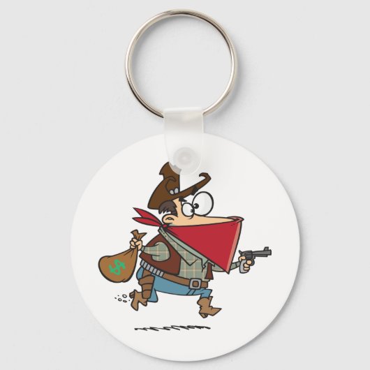 漫画おもしろいカウボーイバンディット泥棒 キーホルダー (裏面)
