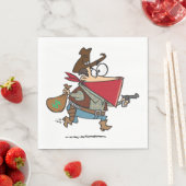 漫画おもしろいカウボーイバンディット泥棒 スタンダードランチョンナプキン (インサイチュ)