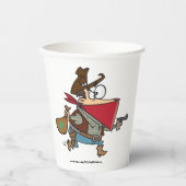 漫画おもしろいカウボーイバンディット泥棒 紙コップ (正面)