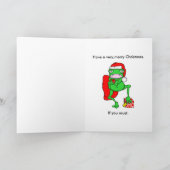 漫画おもしろいカエルSanta Merry Christmas シーズンカード (内部)