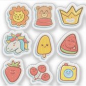 漫画おもしろいカラフルシール シール (正面)