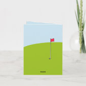 漫画おもしろいゴールデンレトリエバーゴルフジョーク誕生日 カード (裏面)