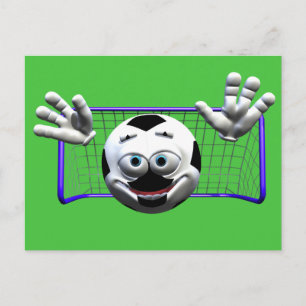 漫画おもしろいサッカーボール ポストカード