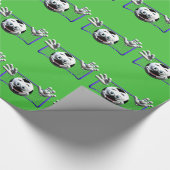 漫画おもしろいサッカーボール ラッピングペーパー (角)