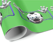 漫画おもしろいサッカーボール ラッピングペーパー (ロールコーナー)