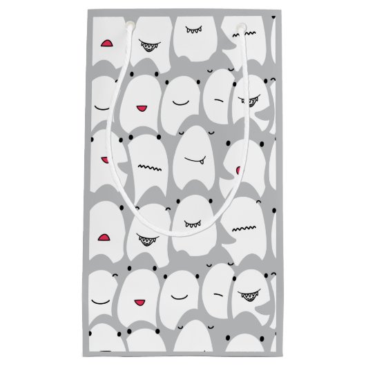 漫画おもしろいサメ スモールペーパーバッグ (正面)