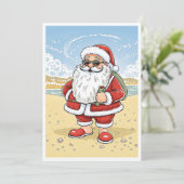 漫画おもしろいサンタクロースメリークリスマス シーズンカード (スタンド正面)