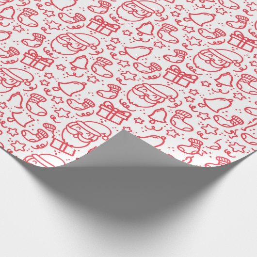 漫画おもしろいサンタ・クリスマスギフト ラッピングペーパー (角)