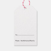 漫画おもしろいサンタ・トナカイの遅いギフト配信 ギフトタグ (裏面)