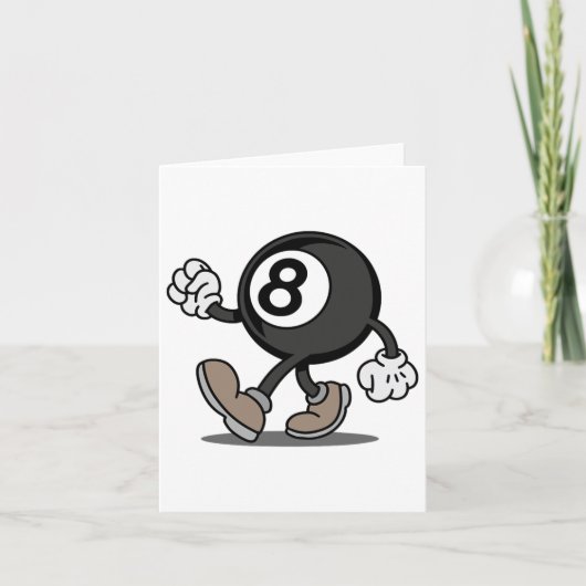 漫画おもしろいスヌーカーのビリヤード選手8ll カード (正面)