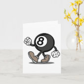 漫画おもしろいスヌーカーのビリヤード選手8ll カード (黄色い花)