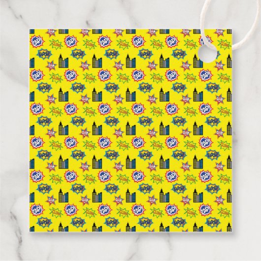 漫画おもしろいスーパーヒーロースターレッドブルーギフトラベル フェイバータグ (裏面)