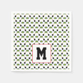 漫画おもしろいスーパーヒーローブーム爆弾頭が切れるイニシャル スタンダードカクテルナプキン (正面)