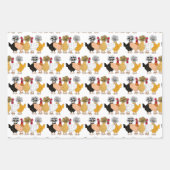 漫画おもしろいチキン誕生日 ラッピングペーパーシート (正面)