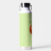 漫画おもしろいトマトグリーンビーガンベジタリアン ウォーターボトル (正面)