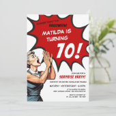 漫画おもしろいハロウィーンサプライズ70誕生日 招待状 (スタンド正面)