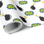 漫画おもしろいビッ頭が切れるクアイディアブーム爆弾 ラッピングペーパー (ロールコーナー)