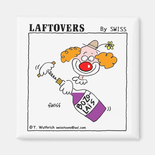 漫画おもしろいピエロワインテイスティングパーティーの好意 マグネット (正面)