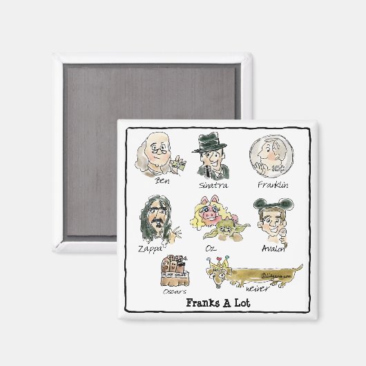 漫画おもしろいフランクロットスクエアマグネット マグネット (正面/裏面)