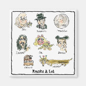 漫画おもしろいフランクロットスクエアマグネット マグネット (正面)