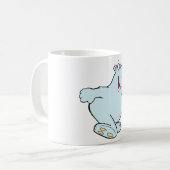 漫画おもしろいポーラベア可愛いブルーキャラクター コーヒーマグカップ (正面左)
