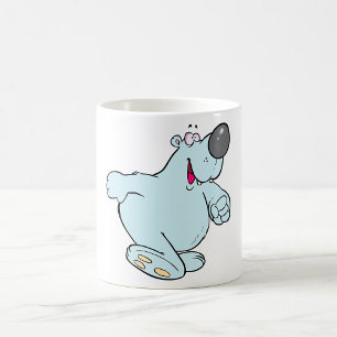 漫画おもしろいポーラベア可愛いブルーキャラクター コーヒーマグカップ