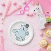 漫画おもしろいポーラベア可愛いブルーキャラクター ペーパープレート (パーティー)